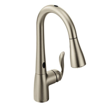 Moen 7594ESRS Arbor Single Handle/Hole Pull-Down Kitchen Faucet with MotionSense - Spot Resist Stainless